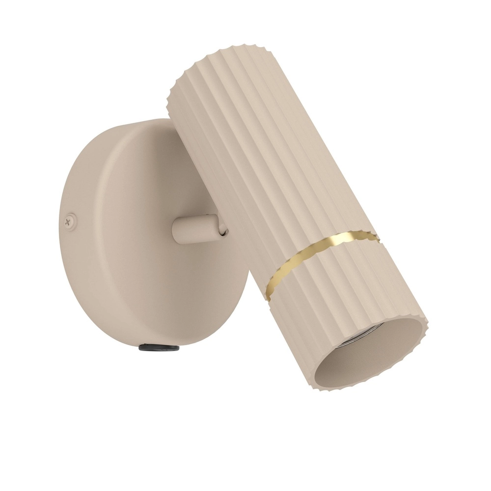 Zand muurspotje Caminia GU10 - met schakelaar Eglo 9008606312504