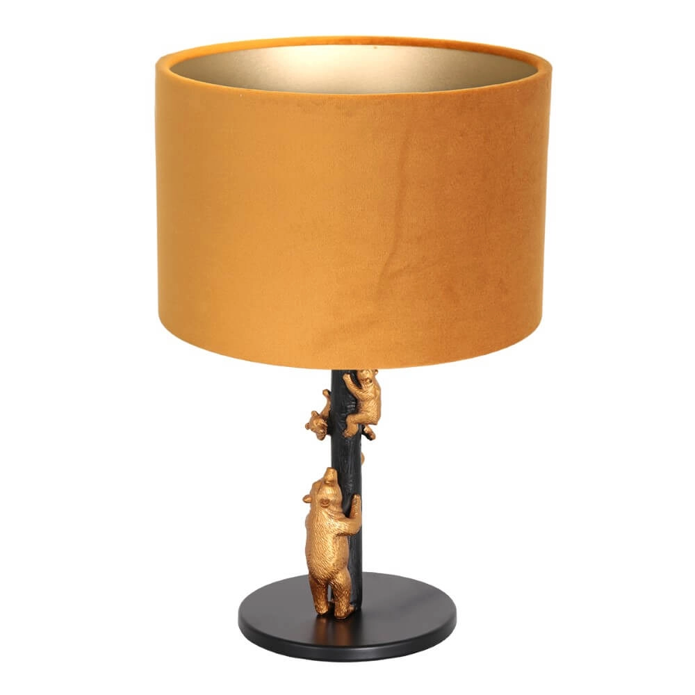 Design schemerlamp Animaux met goud velvet Design schemerlamp Animaux met goud velvet