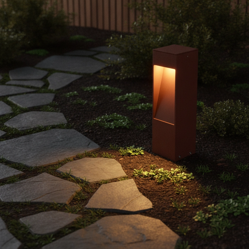 Tuinlamp Maddi roestbruin 30cm