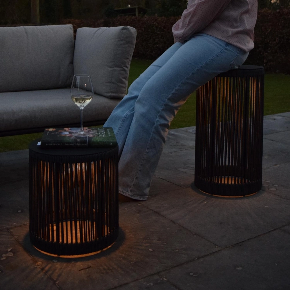 Oplaadbare vloerlamp Pingi zwart 36,5 x Ø 33,5cm Lucide 5411212061461
