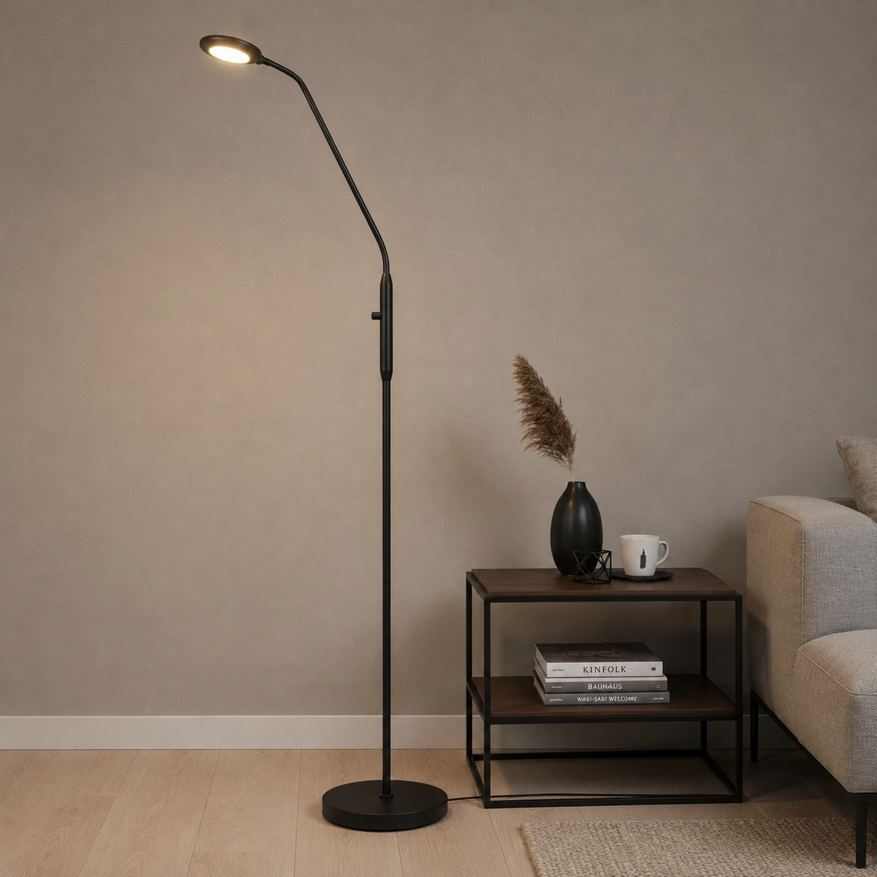 Design vloerlamp Ufo zwart