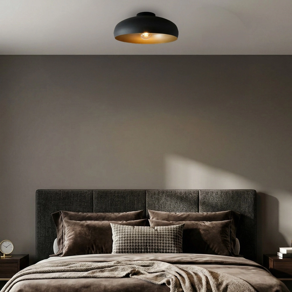 Zwarte plafondlamp Mogano Ø 40cm - 1x E27 Eglo 9002759318499