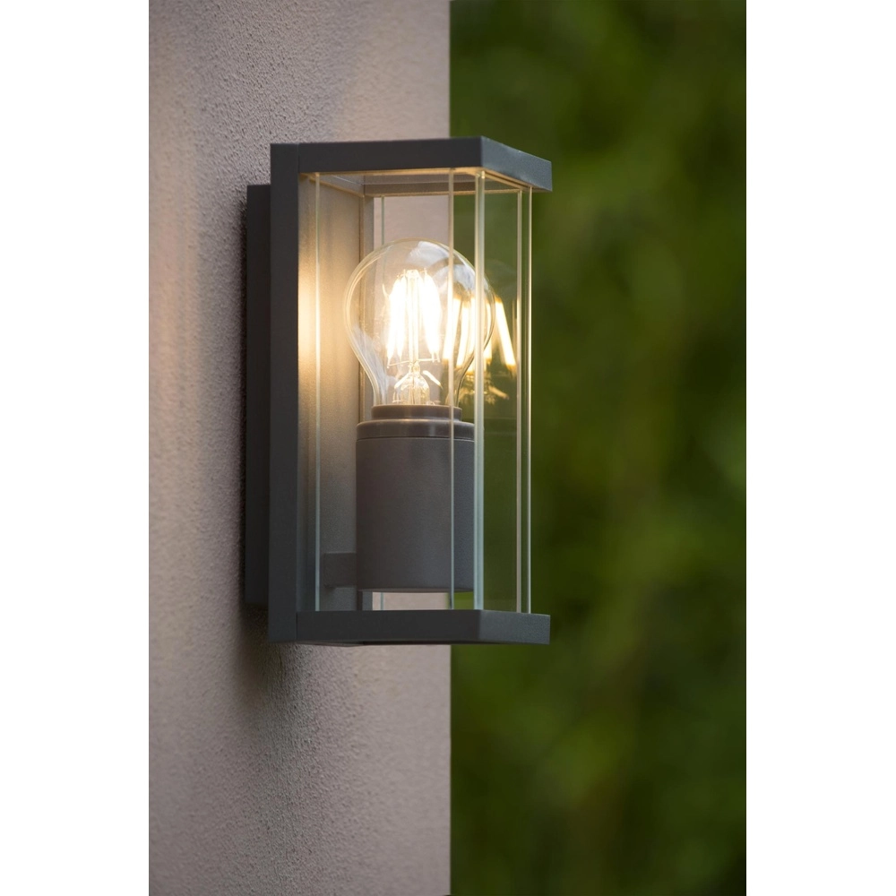 Strakke wandlamp Claire antraciet Lucide 5411212271549