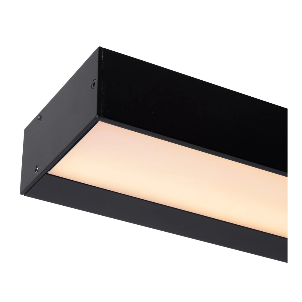 Badkamer wandlamp Alexa 60cm zwart - IP44 - 8W Lucide 5411212040527