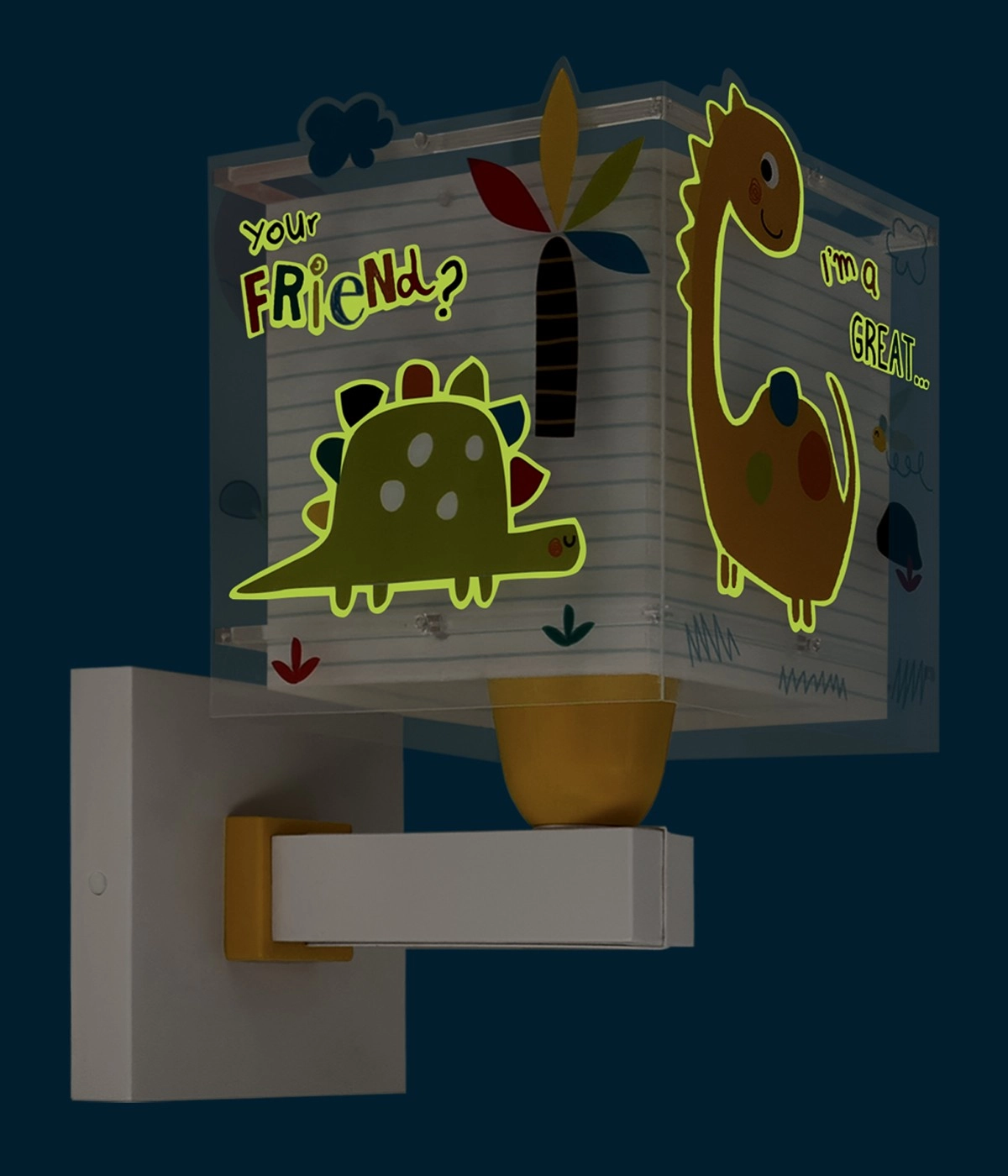 Wandlamp Dinos geel Dalber 8420406734590