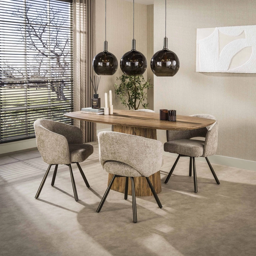 Glazen hanglamp Sfera 3x Ø 30cm - smoke glas Lyora 8716803512368