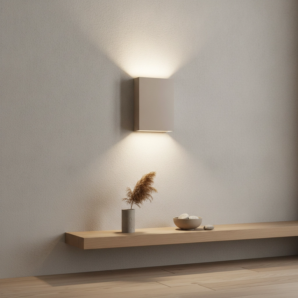 Strakke wandlamp Memphis champagne