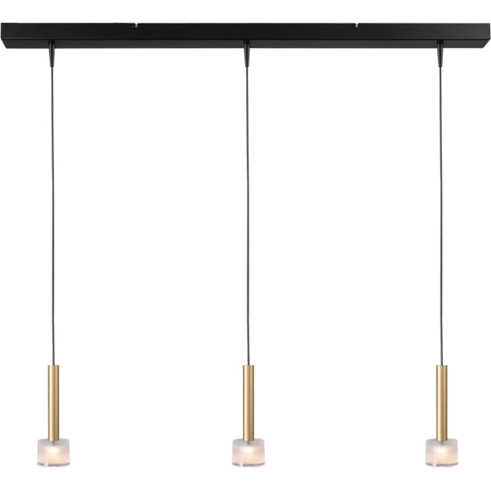 3-lichts hanglamp Fabro led - mat goud