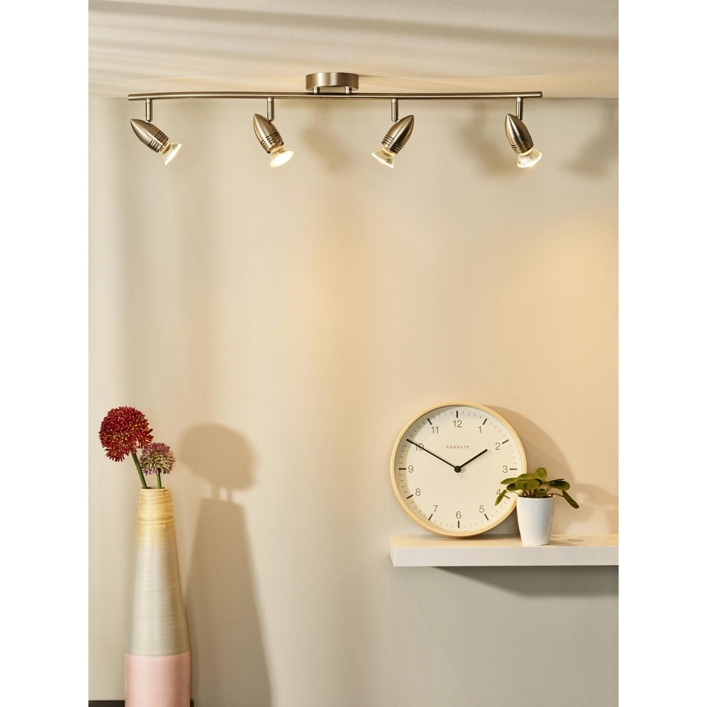 Plafondspot Caro-Led 4-lichts mat chroom Lucide 5411212133458