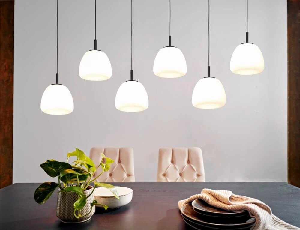 Eetkamer hanglamp Balmes 5x opaal glas Stars of Light 9008606243174