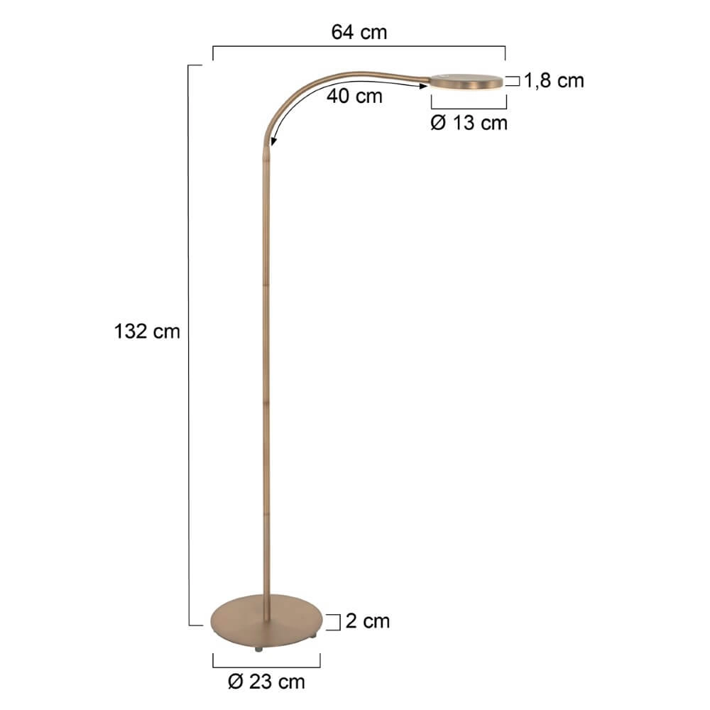 Flexibele led leeslamp Platu brons Steinhauer 8712746151497