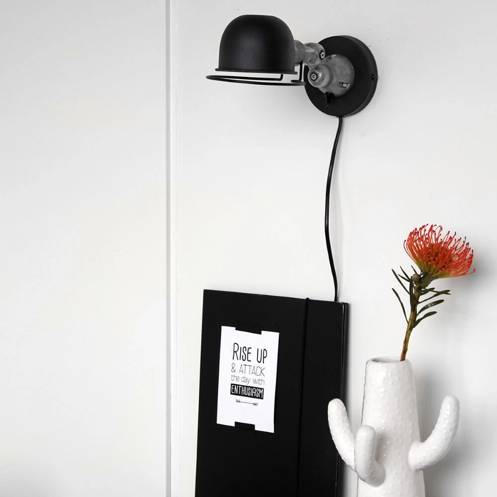 Zwart landelijke leeslamp Davin Steinhauer 8712746102079
