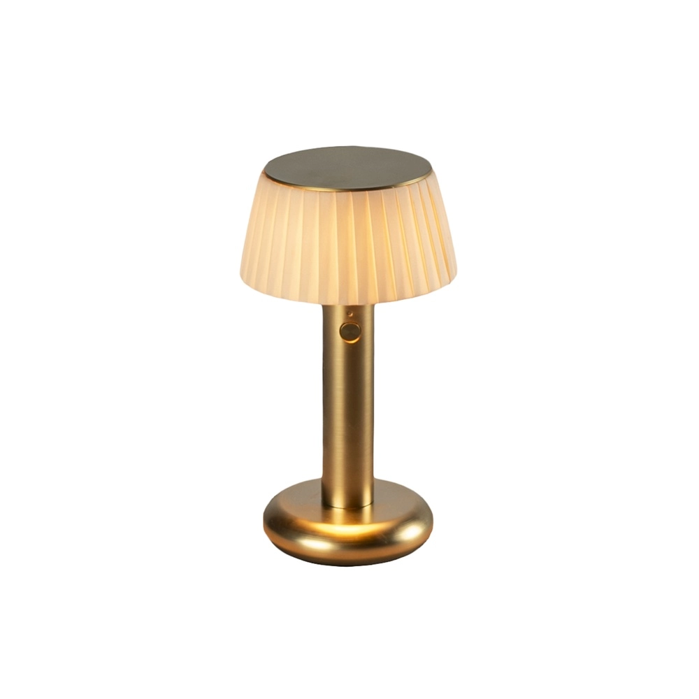 Gouden tafellamp Grasse oplaadbaar