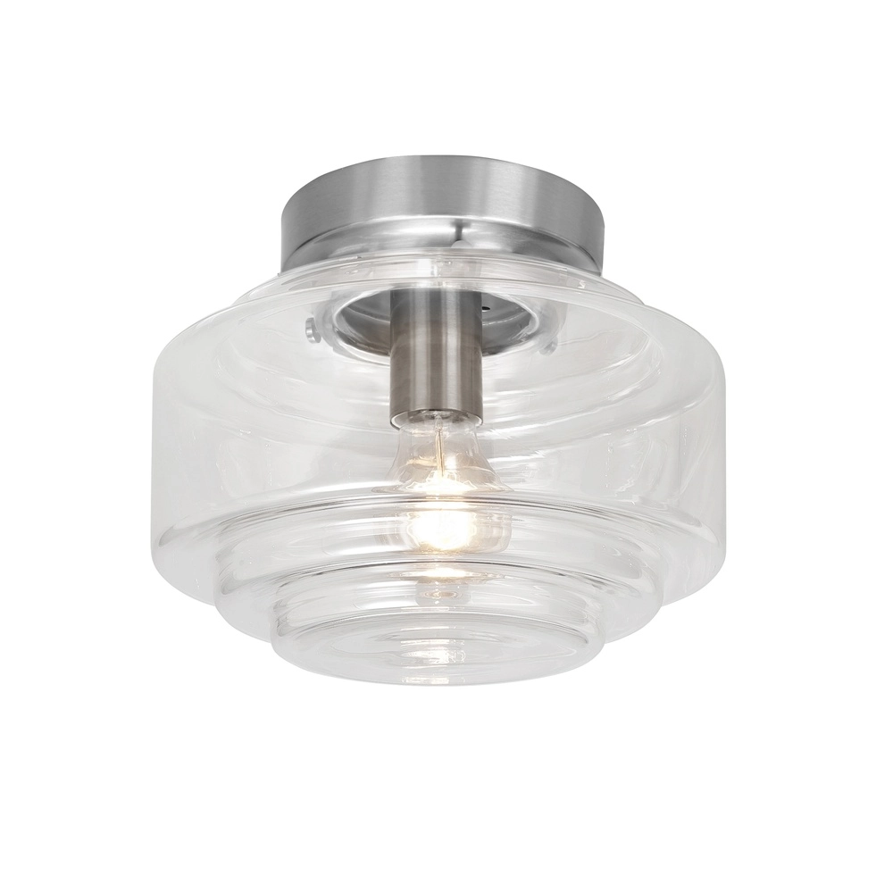 Plafondlamp Cambridge helder glas Ø 25cm