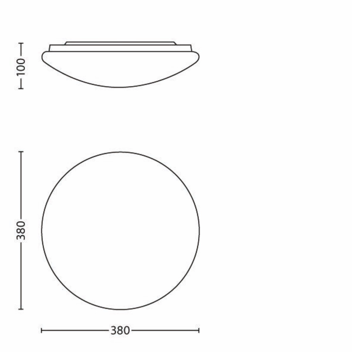 Plafonniere Suede Ø 38cm 6500K Philips 8718696163603