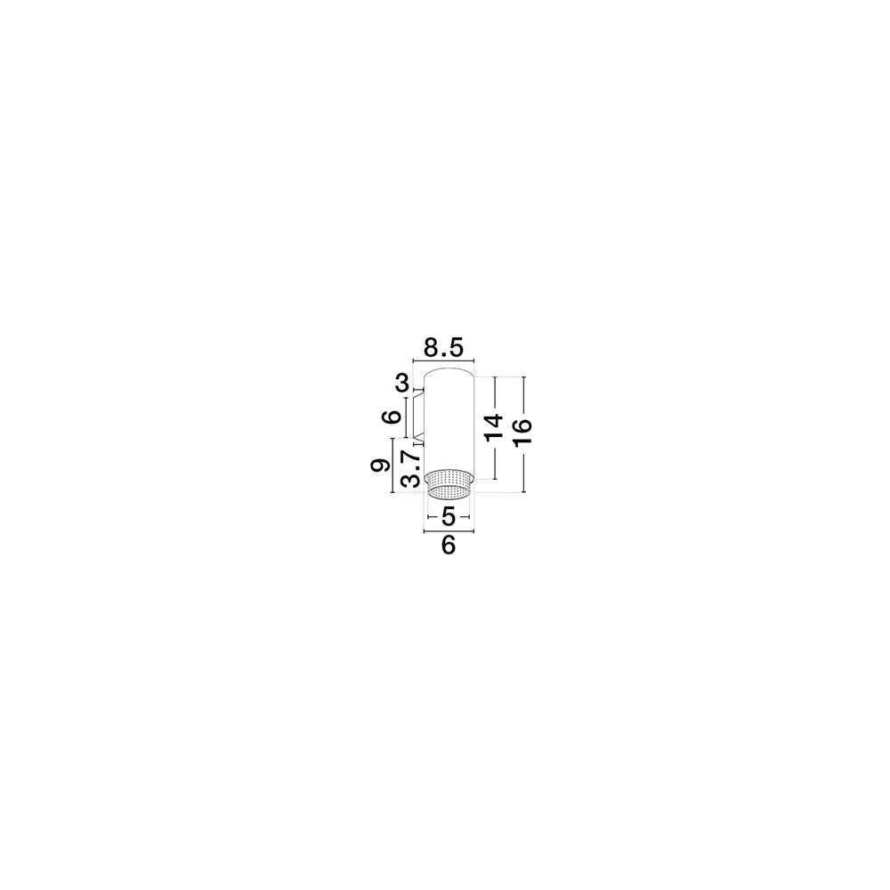 Wandspot Nessi wit met zwart Lyora 5212017475152