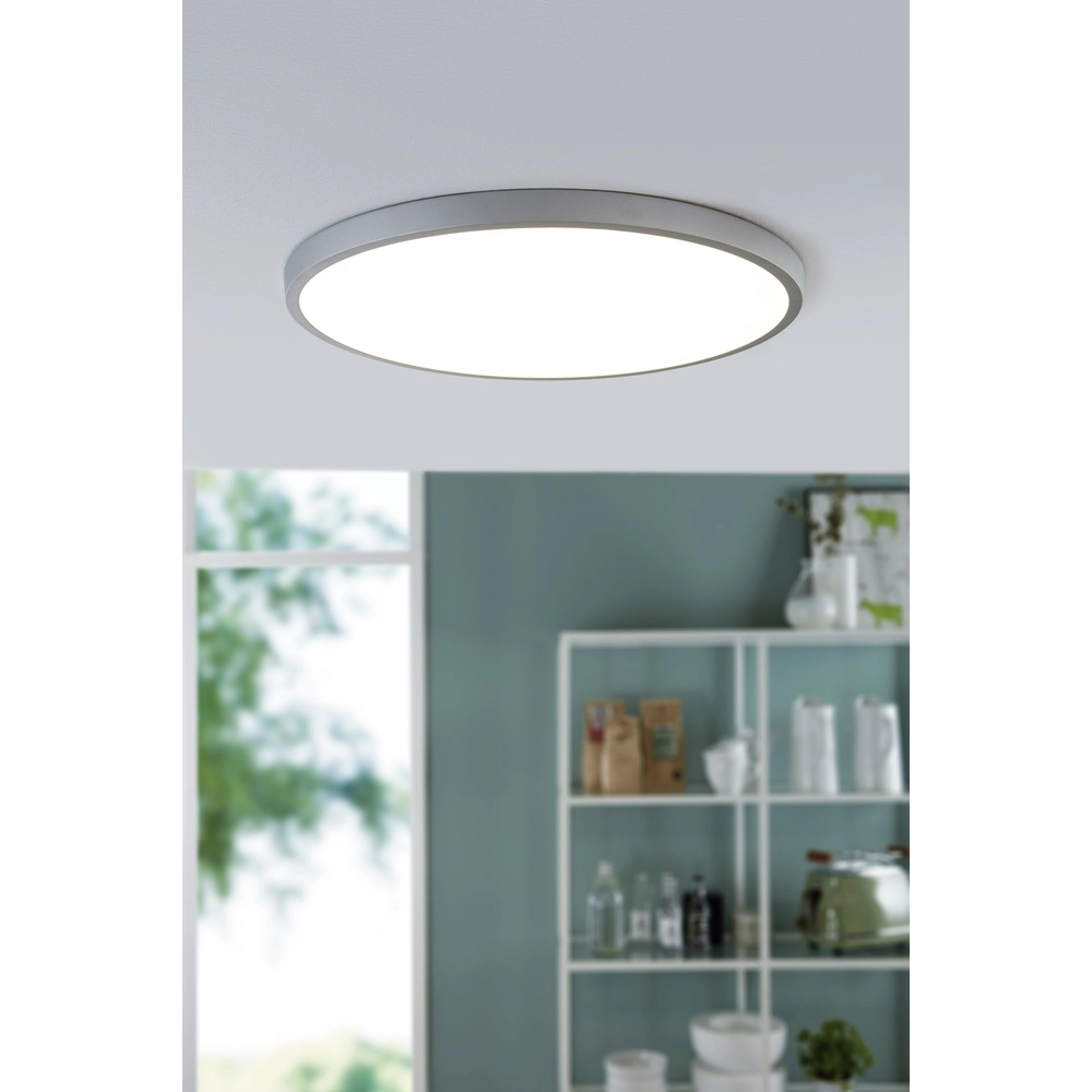 Plafonniere Fueva 1 zilvergrijs rond 4000K Eglo 9002759972769
