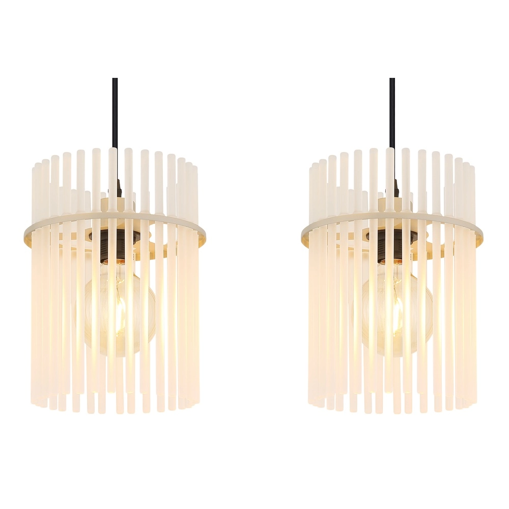 3-lichts hanglamp Gorley zand bruin met glas Globo 9007371566716