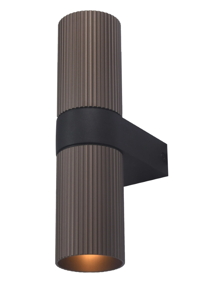 Wandspot ribbels Linea Bruin met zwart