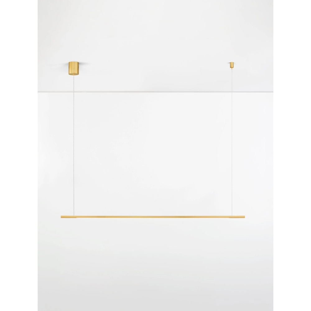 Strakke hanglamp Brillia goud 120cm Strakke hanglamp Brillia goud 120cm