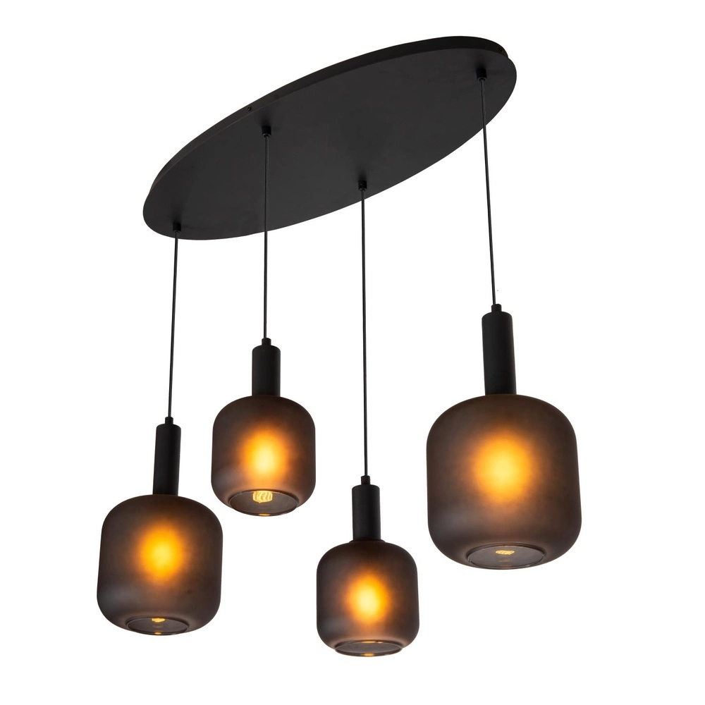 Zwarte hanglamp Eloise 4-lichts Lucide 5411212452474