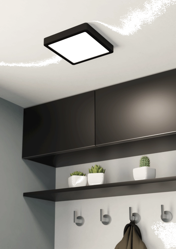 Badkamer lamp Fueva 5 IP44 - Zwart - 21cm Eglo 9008606245277