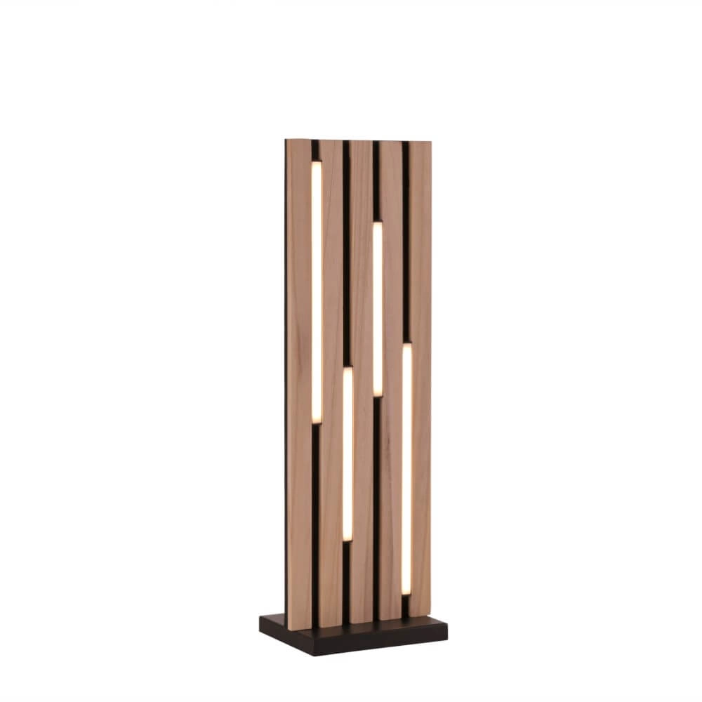 Design vloerlamp Q-Akustik hout