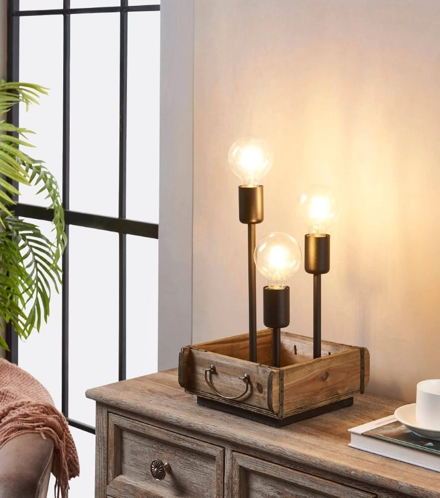 Houten tafellamp Wootton Eglo 9002759435943