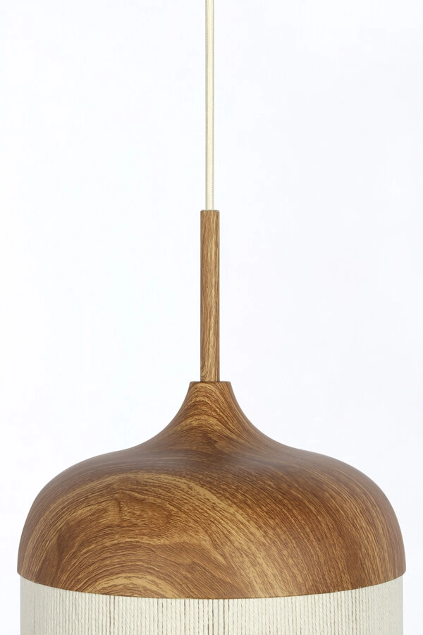 Hanglamp Dania lichte hout print Ø 27,5cm Light & Living 8717807743369