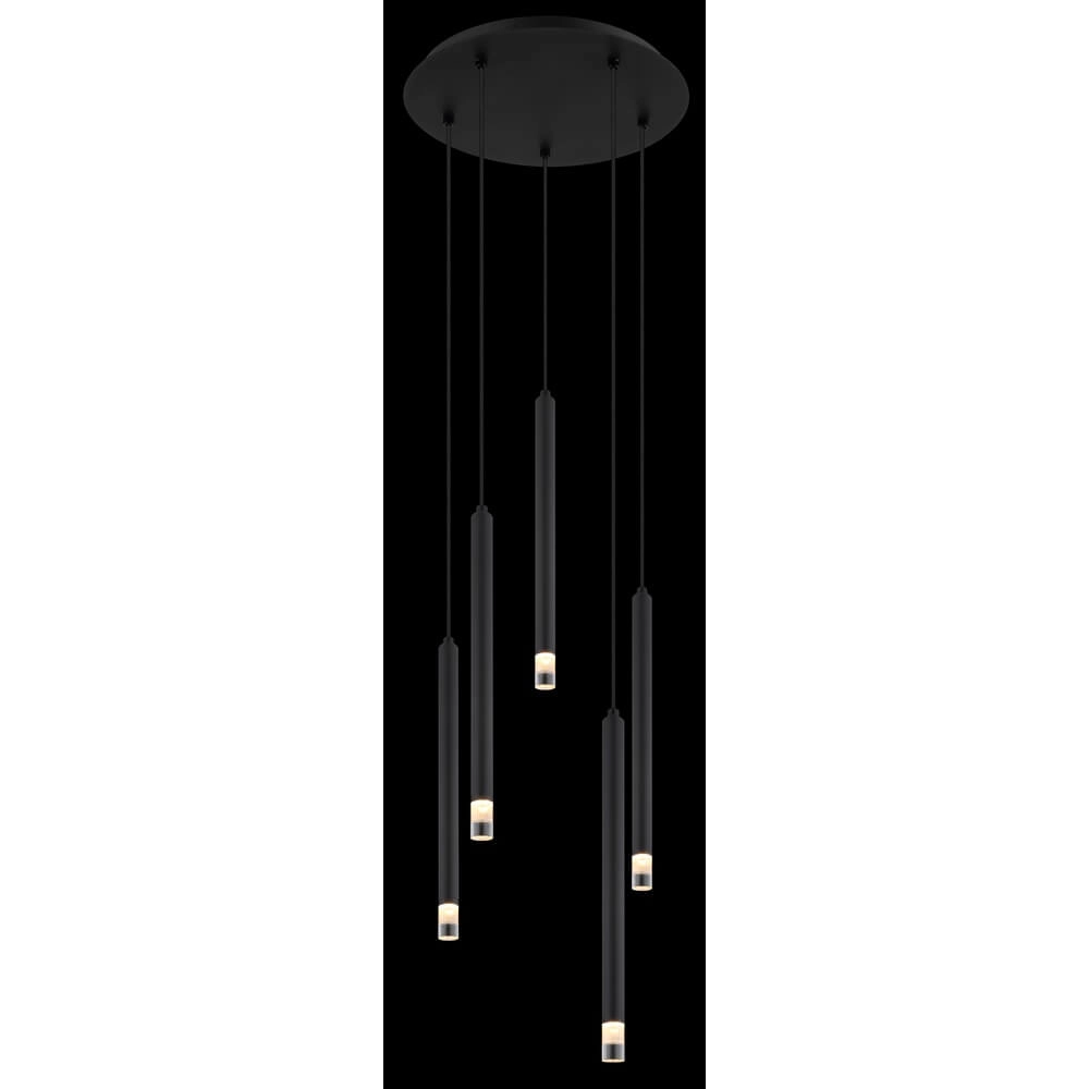 Design hanglamp Ryan 5-lichts zwart Globo 9007371465286