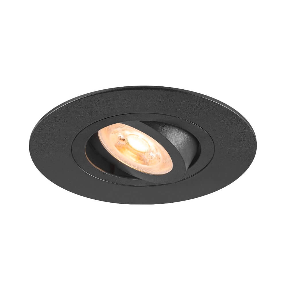 Inbouwspot New Tria 75 XL rond - zwart - GU10