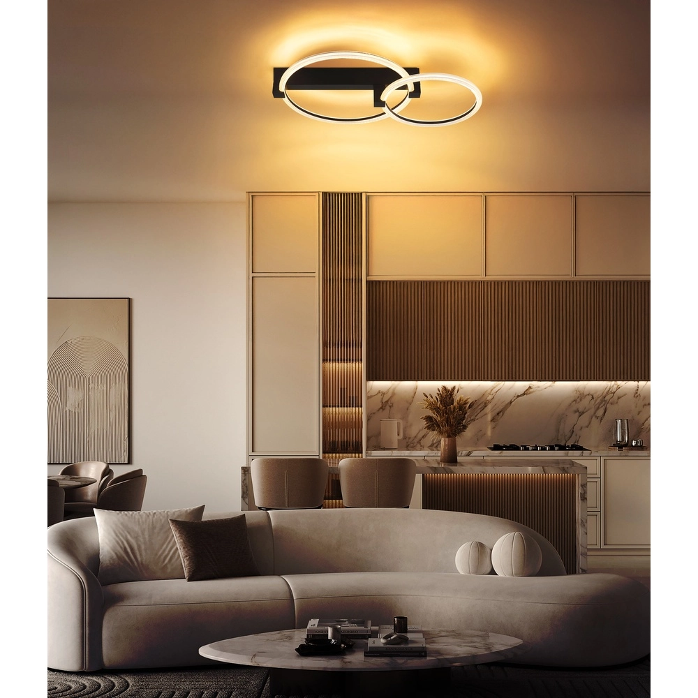 Zwarte plafondlamp Fletcher design Globo 9007371589289