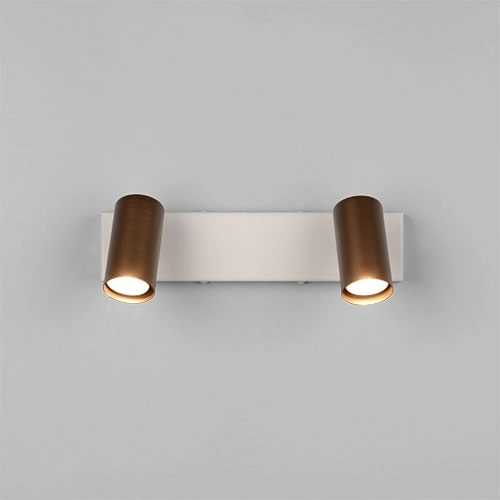 Opbouwspot Taryn 2-lichts mokka bruin Trio 4017807685572