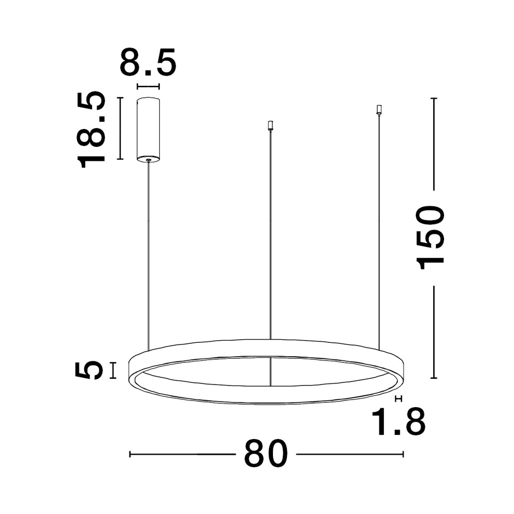 Gouden hanglamp Elowen design Ø 80cm Lyora 5212017439109