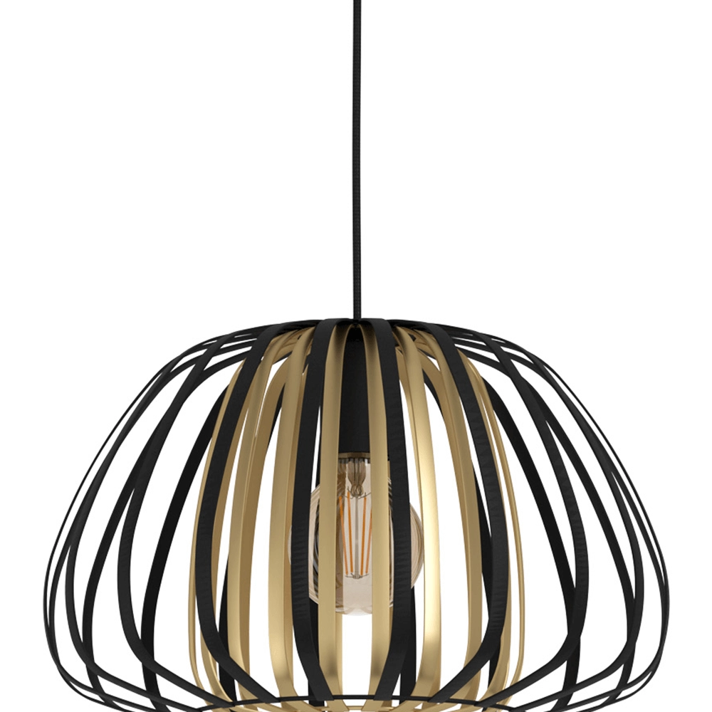Hanglamp Ø 37,5cm Encinitos zwart met goud Eglo 9002759996666