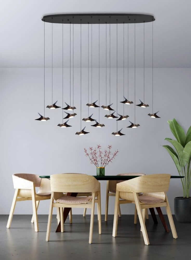 Hanglamp Paratebueno rechthoekig met vogeltjes Stars of Light 9008606270651