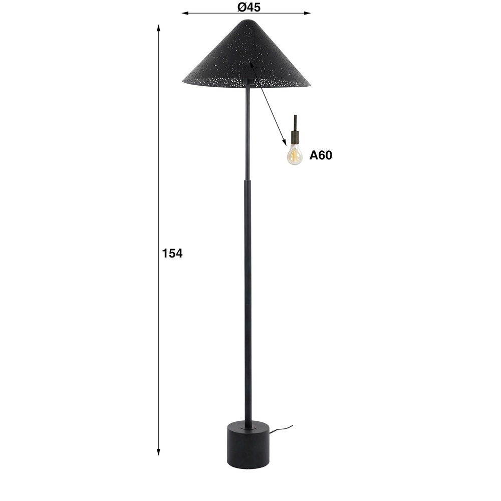 Charcoal vloerlamp Kosmos Ø 45cm Lyora 8716803511569