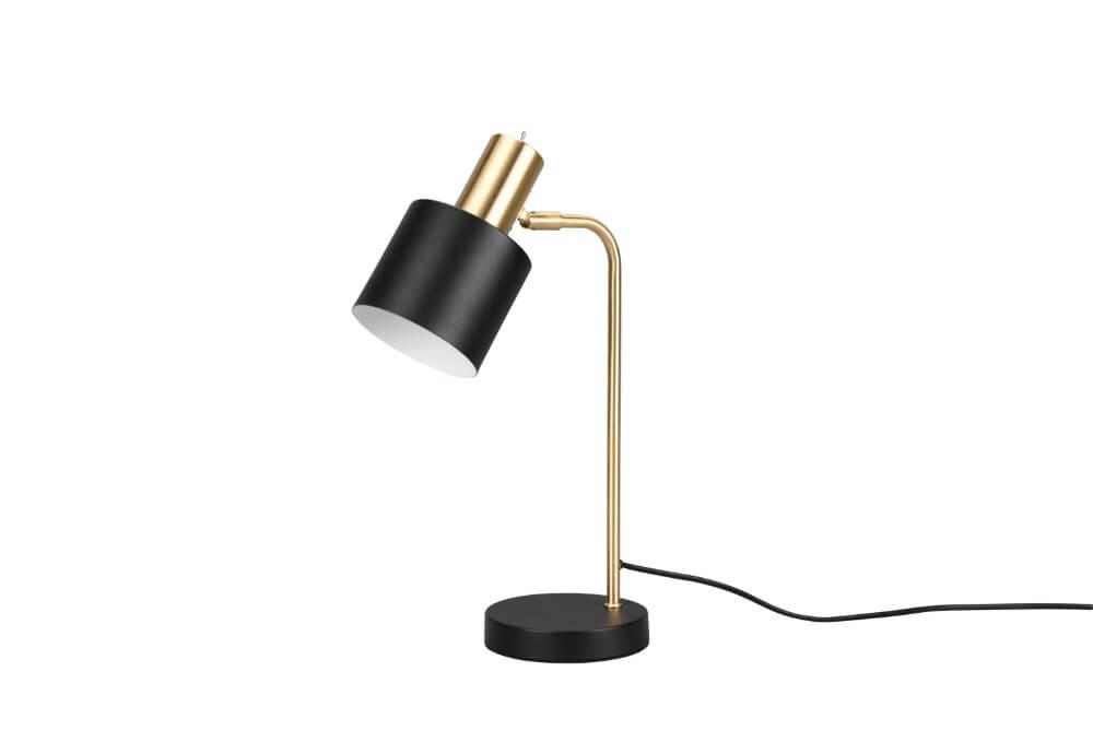 Design bureaulamp Adam Zwart met goud Design bureaulamp Adam Zwart met goud