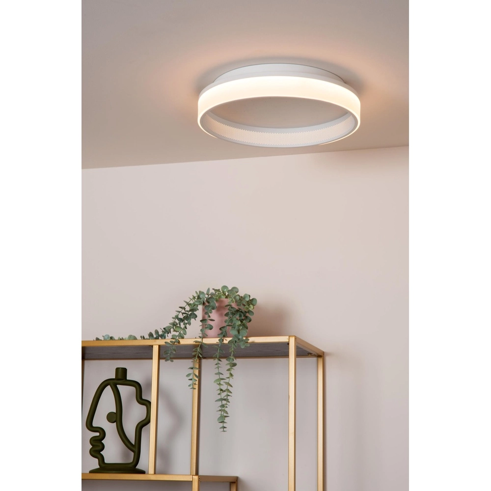 Design plafonniere Estreja Ø 40cm wit Lucide 5411212712813