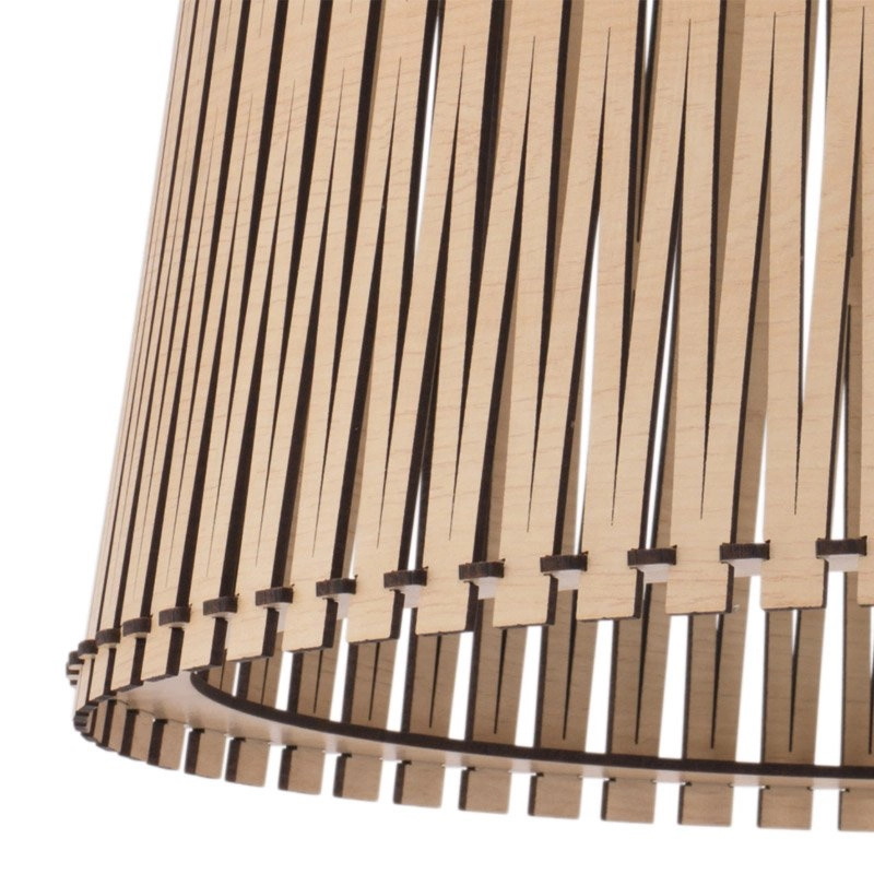 Hanglamp Sendero nikkel mat met licht houtbruin Eglo 9002759961930