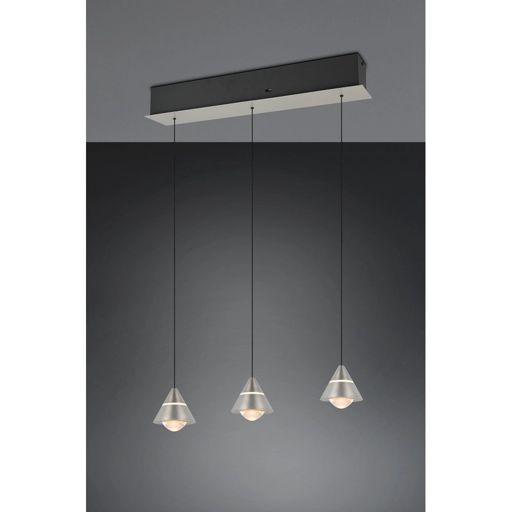 Design hanglamp Romeo 3-lichts nikkel Trio 4017807667783