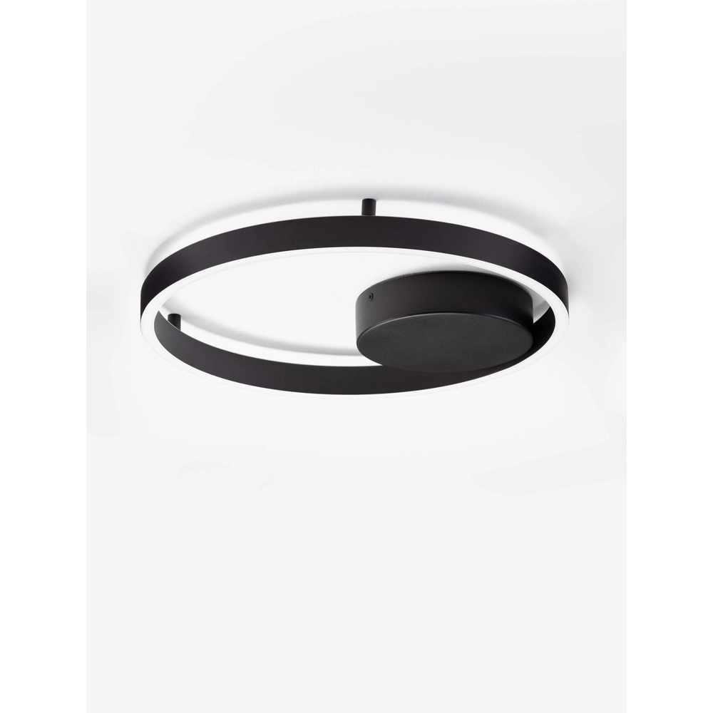 Plafondlamp Hedra rond Ø 40cm zwart Lyora 5212017448866
