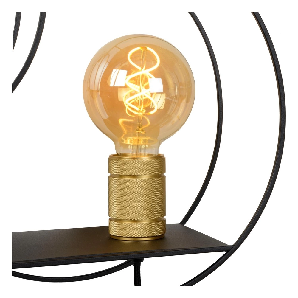 Unieke wandlamp Circle zwart met schapjes Lucide 5411212211408