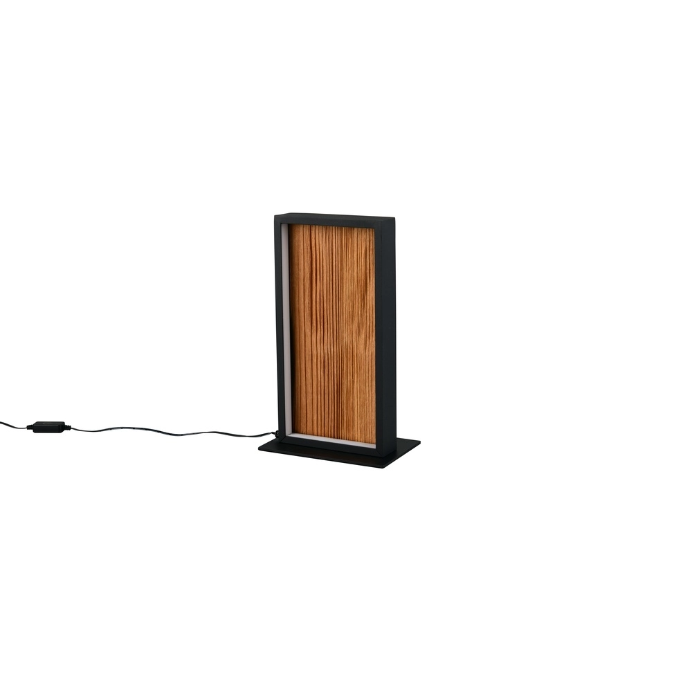 Design tafellamp Kalea zwart met hout Trio 4017807661484