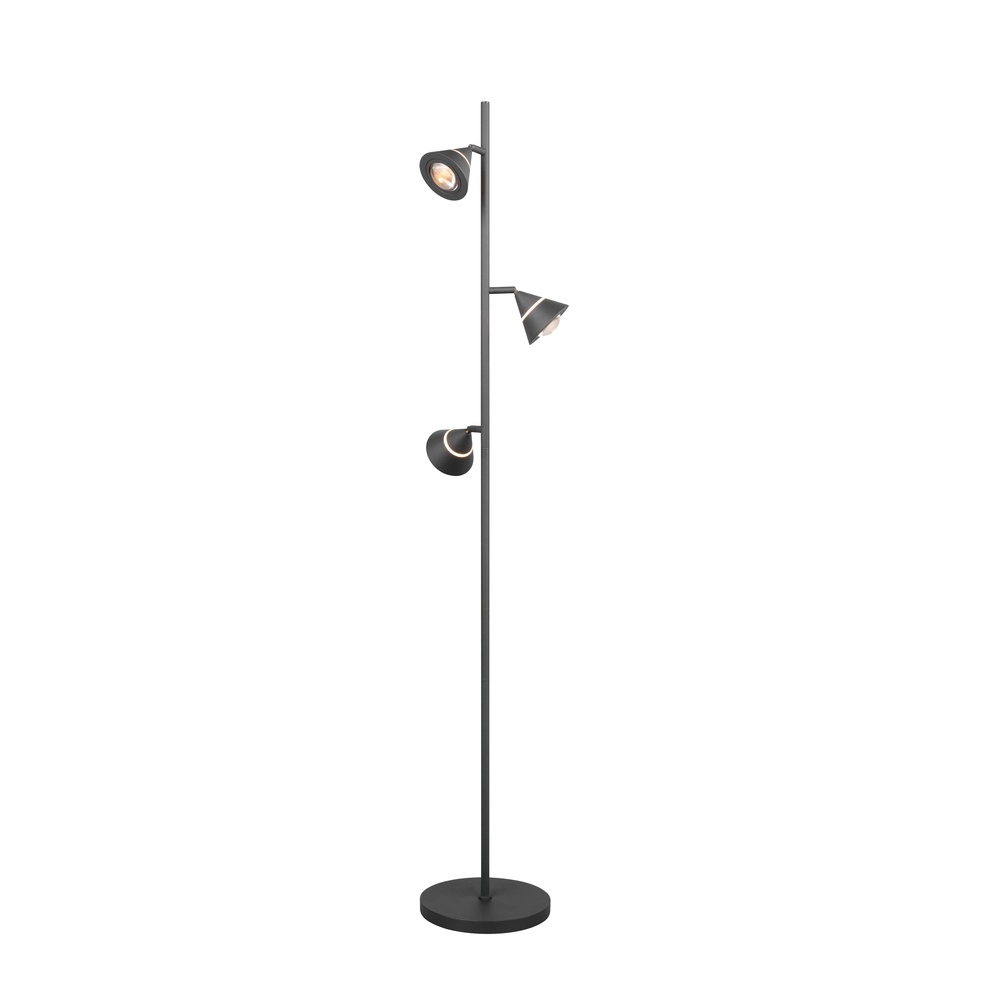 Vloerlamp Romeo zwart Trio 4017807675399