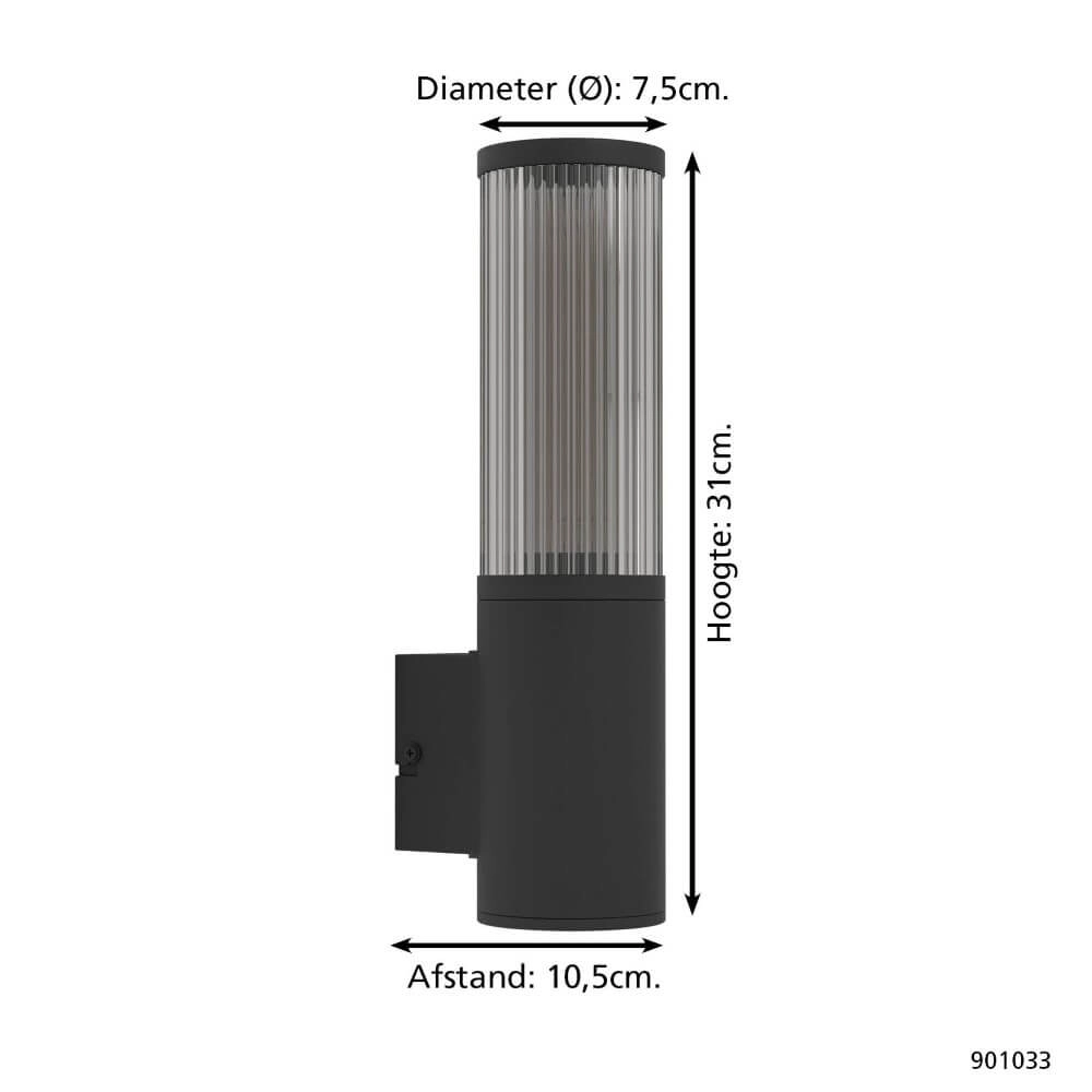 Design wandlamp Salle zwart Eglo 9008606298075