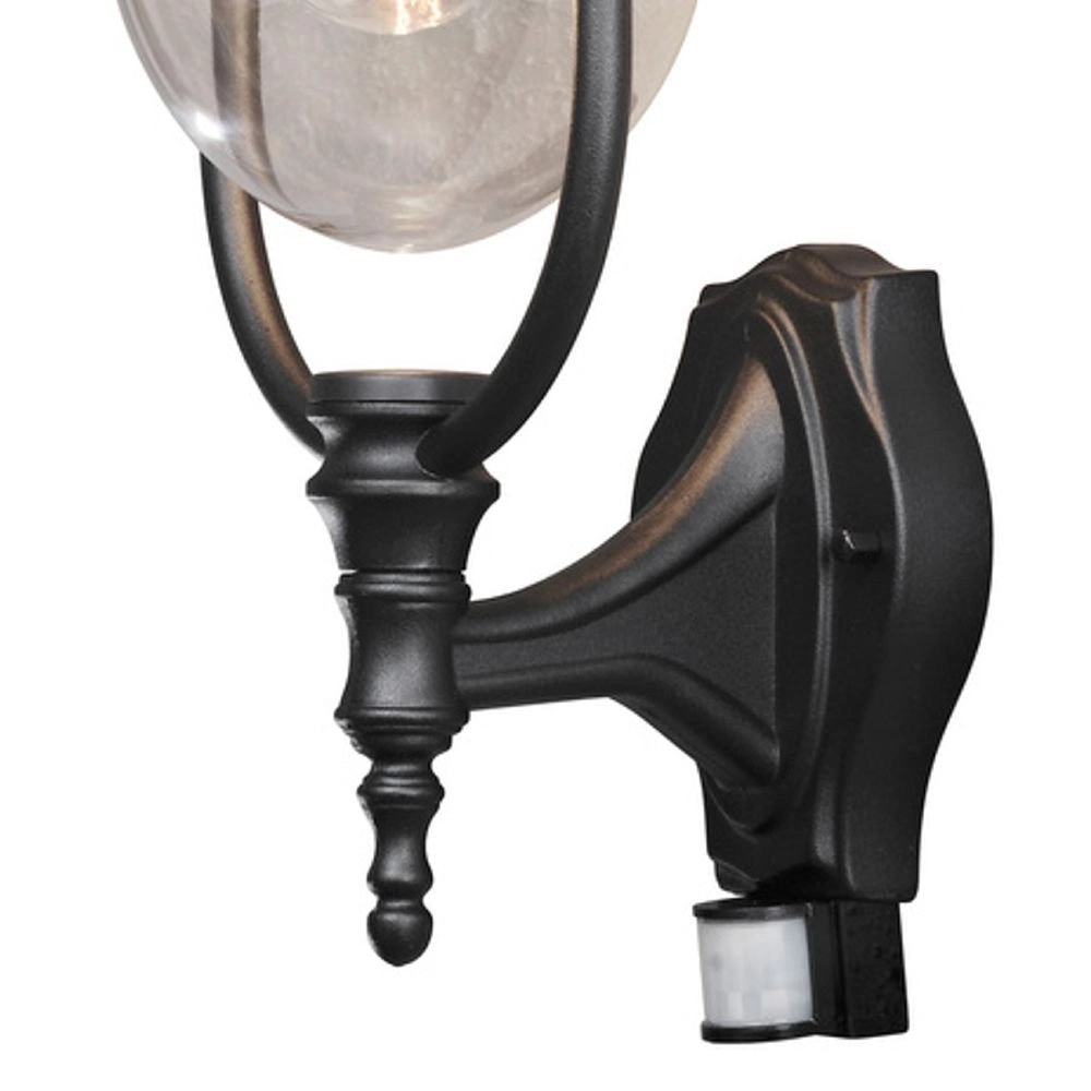 Klassieke muurlamp Parma zwart met bewegingsmelder KonstSmide 7318307235753