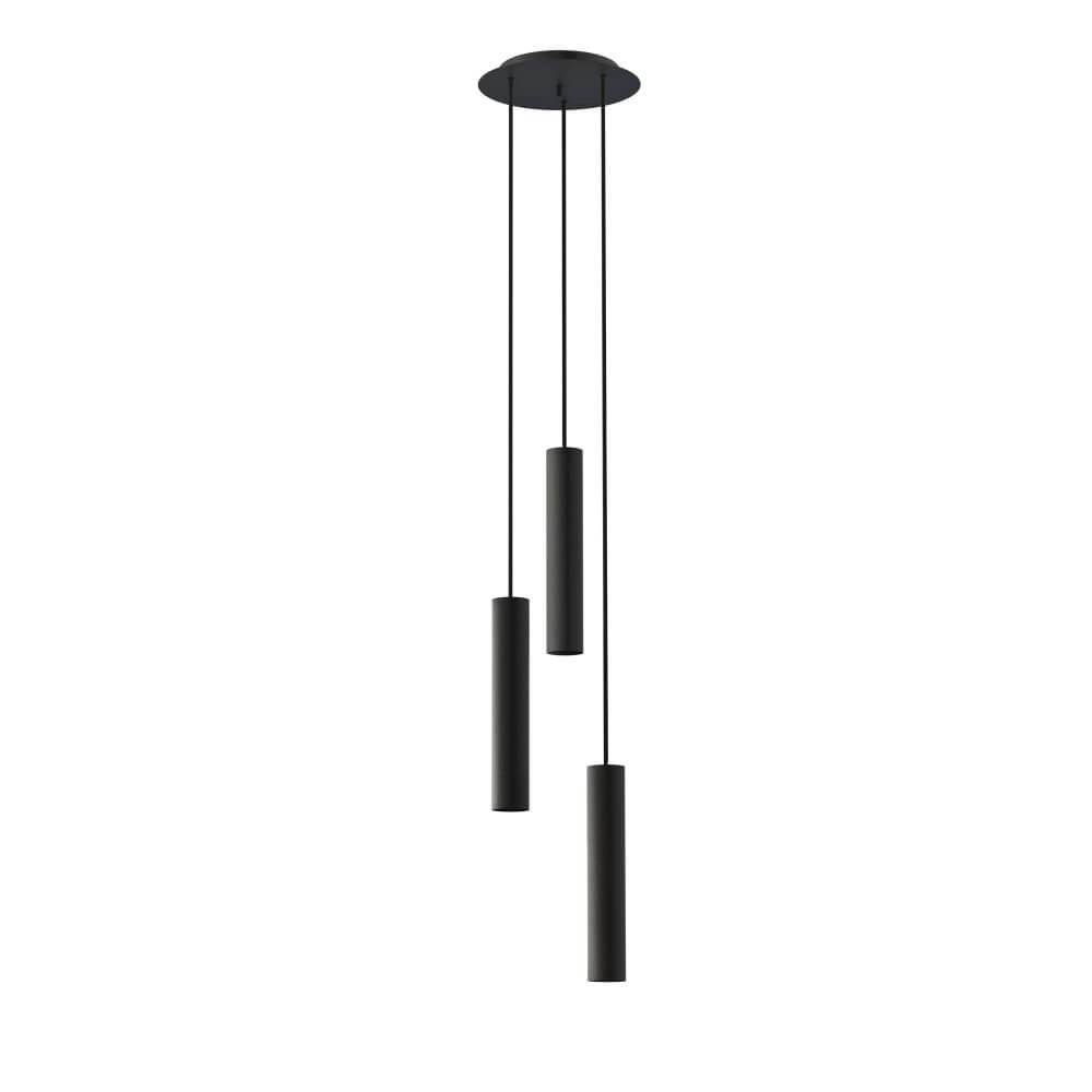 Zwarte hanglamp Baton 3-lichts Lyora 5903139785693