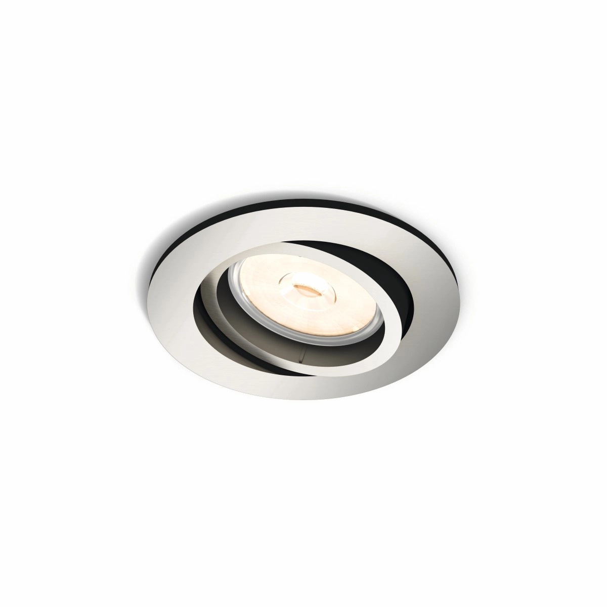 Richtbare inbouwspot Donegal GU10 rond 9cm nikkel Philips 8718696160831