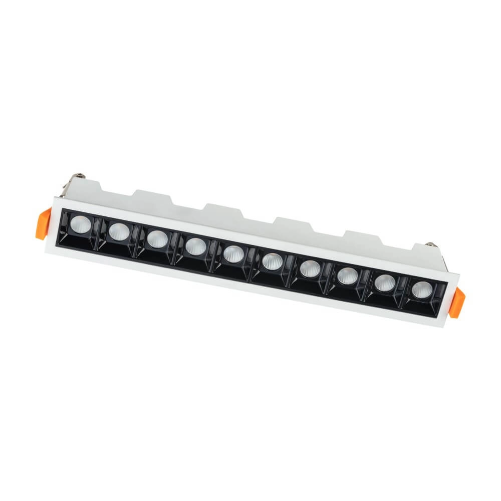Witte inbouwspot Midi Led 10x1 leds - 3000K